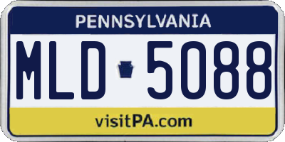 PA license plate MLD5088