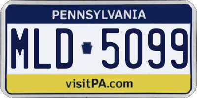 PA license plate MLD5099