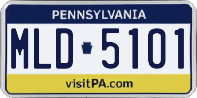 PA license plate MLD5101