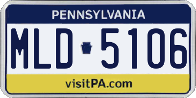 PA license plate MLD5106