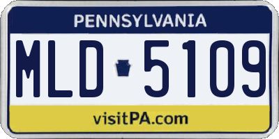 PA license plate MLD5109