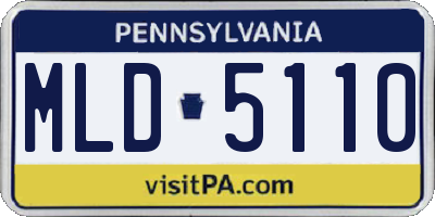 PA license plate MLD5110