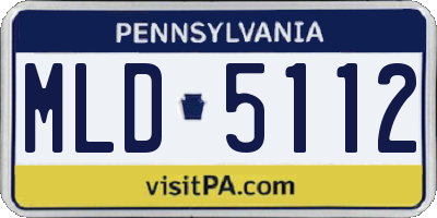PA license plate MLD5112