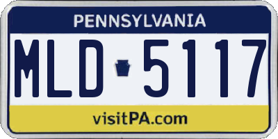 PA license plate MLD5117