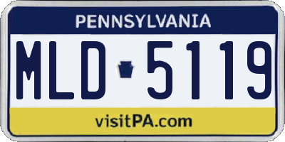PA license plate MLD5119