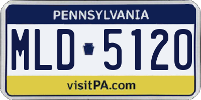 PA license plate MLD5120
