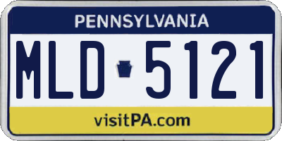 PA license plate MLD5121