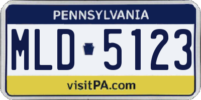 PA license plate MLD5123