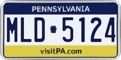 PA license plate MLD5124