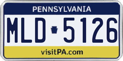 PA license plate MLD5126