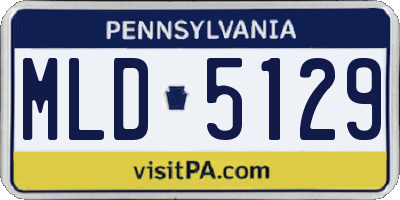 PA license plate MLD5129