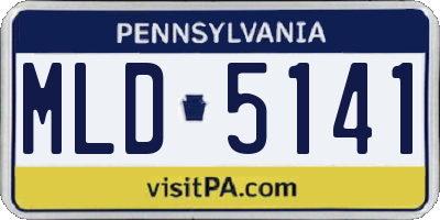 PA license plate MLD5141
