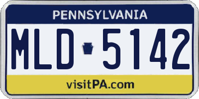 PA license plate MLD5142