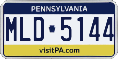 PA license plate MLD5144