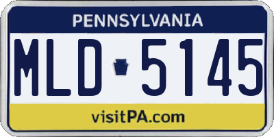 PA license plate MLD5145