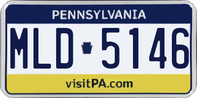 PA license plate MLD5146