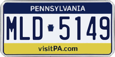 PA license plate MLD5149