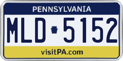 PA license plate MLD5152