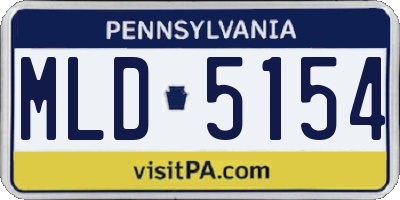 PA license plate MLD5154
