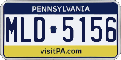 PA license plate MLD5156