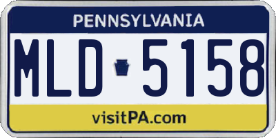 PA license plate MLD5158