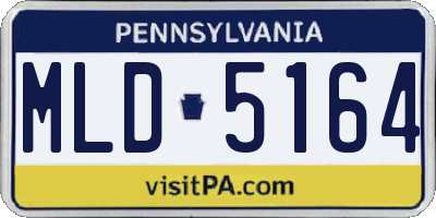 PA license plate MLD5164