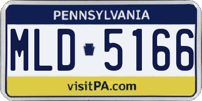 PA license plate MLD5166