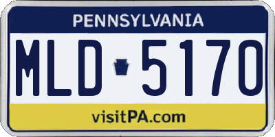 PA license plate MLD5170