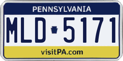 PA license plate MLD5171