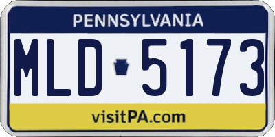 PA license plate MLD5173
