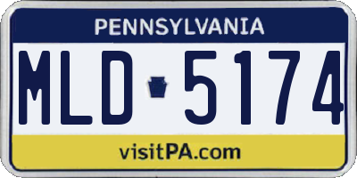 PA license plate MLD5174