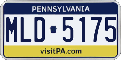 PA license plate MLD5175
