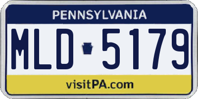 PA license plate MLD5179