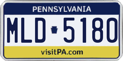 PA license plate MLD5180