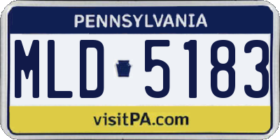 PA license plate MLD5183