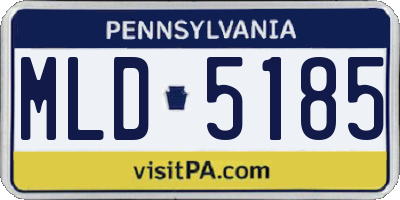 PA license plate MLD5185