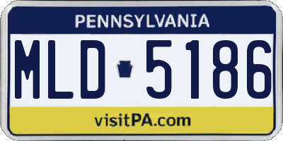 PA license plate MLD5186