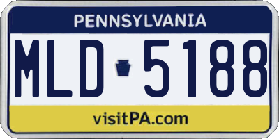 PA license plate MLD5188