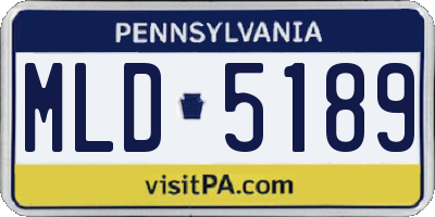 PA license plate MLD5189