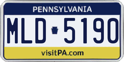 PA license plate MLD5190