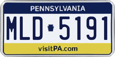 PA license plate MLD5191