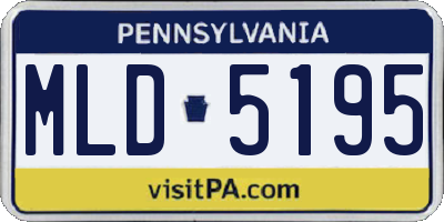 PA license plate MLD5195