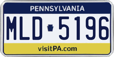 PA license plate MLD5196