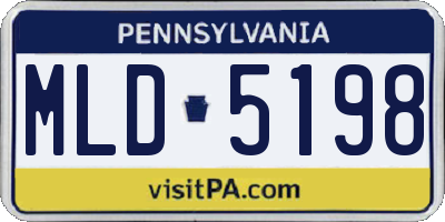 PA license plate MLD5198