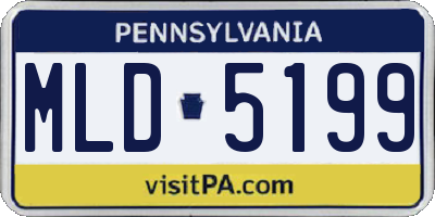 PA license plate MLD5199