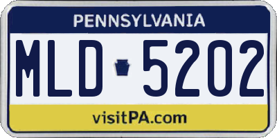 PA license plate MLD5202