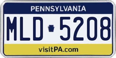 PA license plate MLD5208
