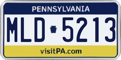 PA license plate MLD5213