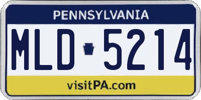 PA license plate MLD5214