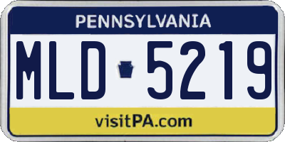 PA license plate MLD5219